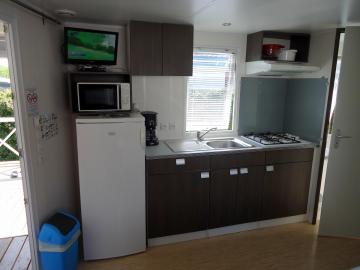 Campsite les Grissotières rental Mobil home kitchen corner