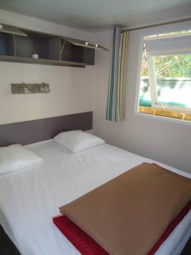 Camping les Grissotières Vermietung Mobilheim Schlafzimmer 1 Einzelbett 160/200