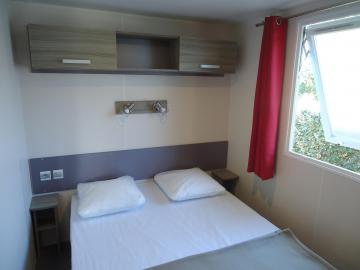 Campsite les Grissotières rental Mobile home bedroom 1 single bed 140/190